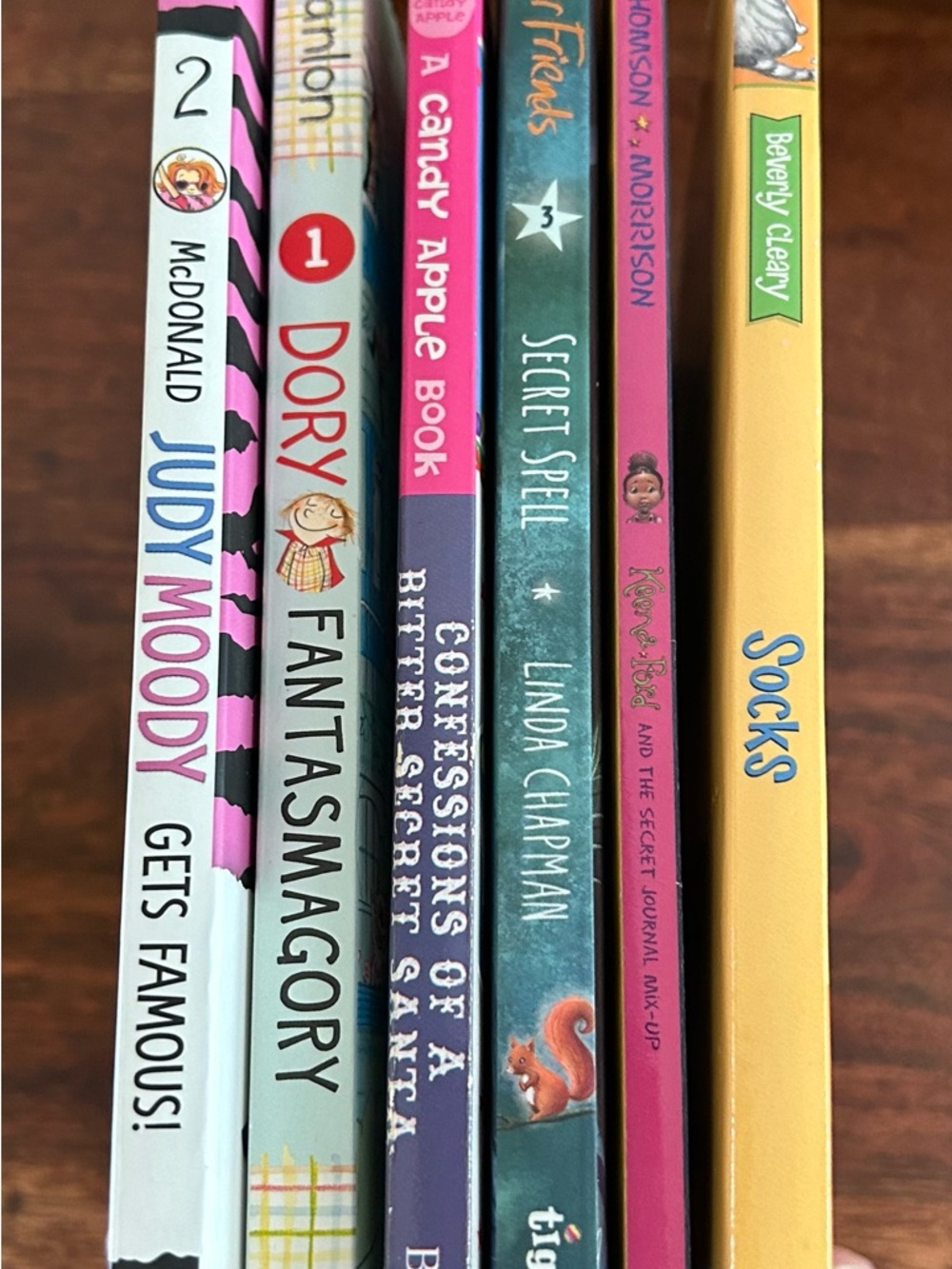 Set of 6 assorted books for girls summer beach reading.